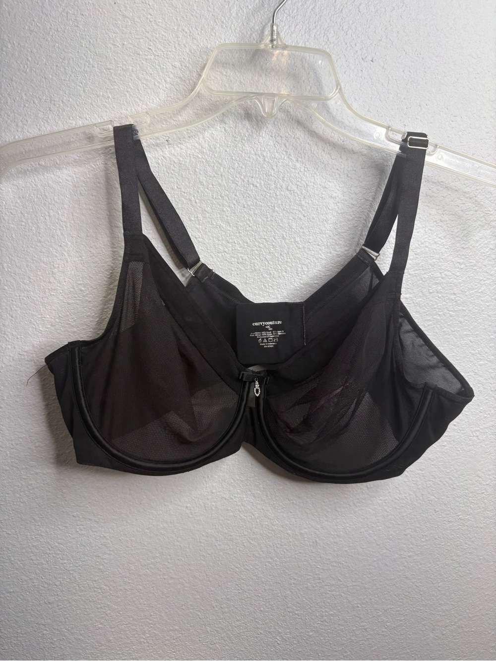 Curvy Couture Size 40C Black Underwire Bra